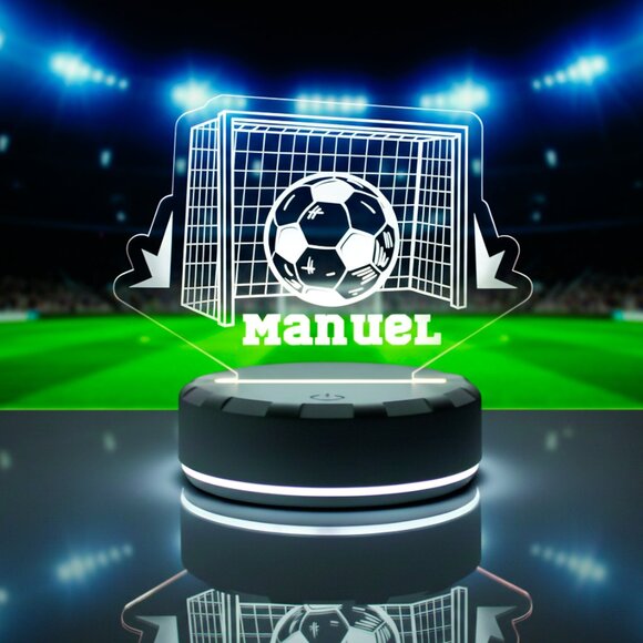 Personalized Soccer Night Light – Custom LED Lamp for Boys & Players - Picture 8 of 8